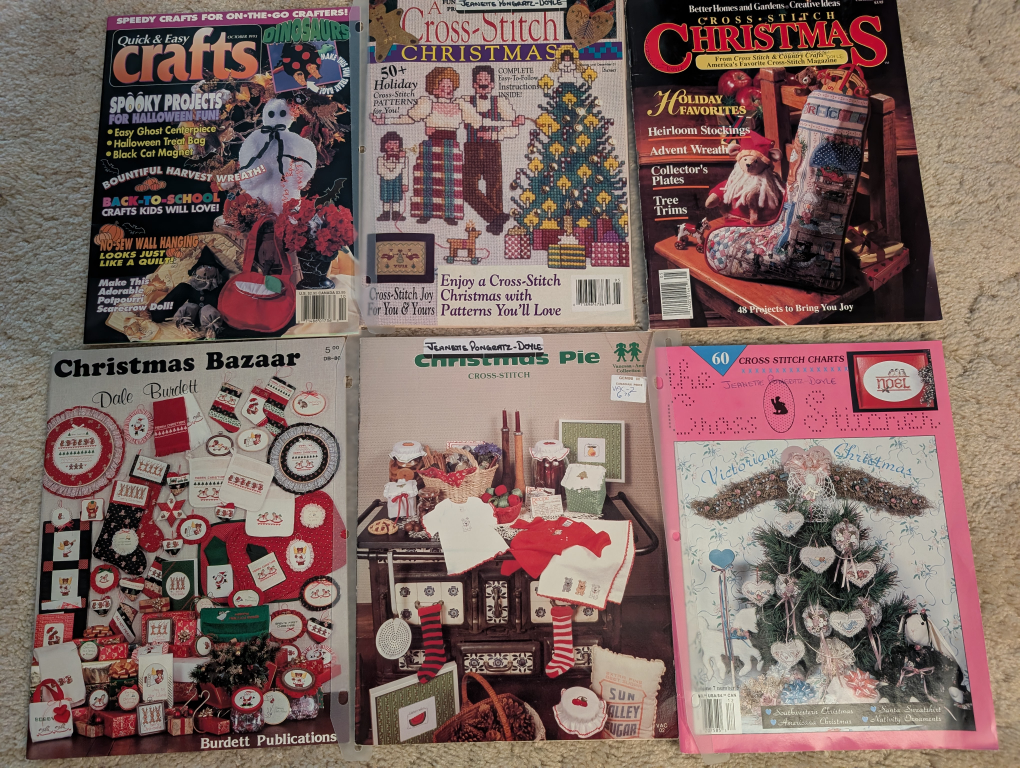 Set 17 -  Set of 6 Cross Stitch Christmas Magazine