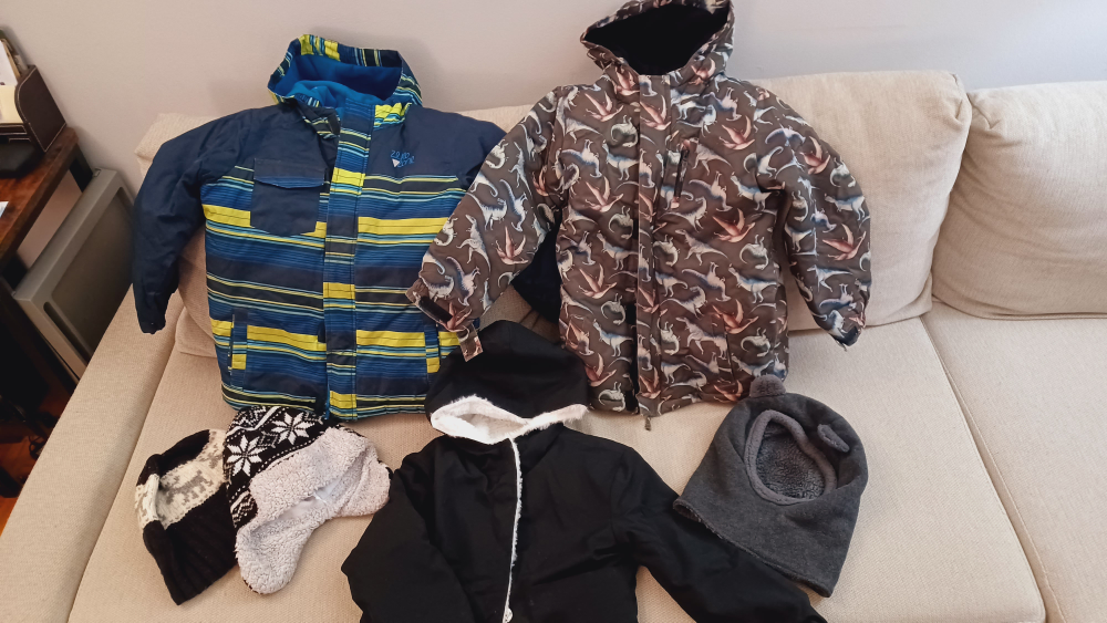 Snow Jackets- Black double face jackrlet- 4 to 6 years