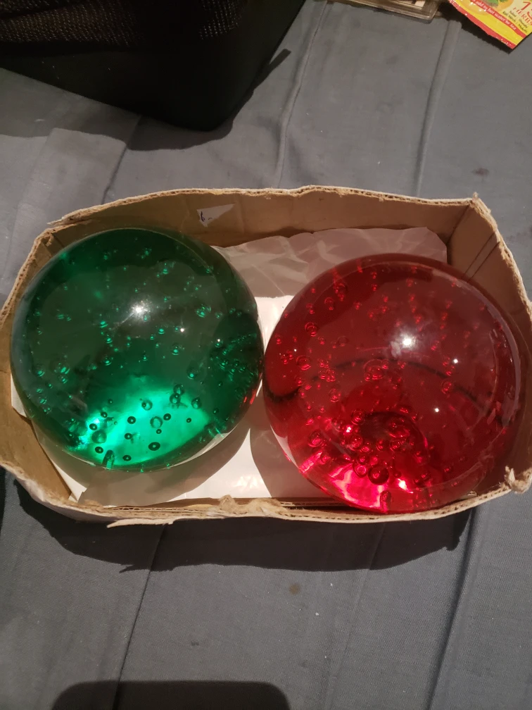Two vintage  Glass Balls