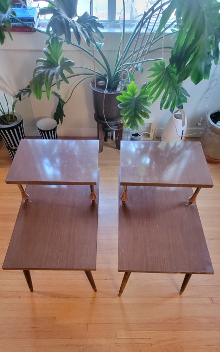 Mid Century Modern Two Tier Tables