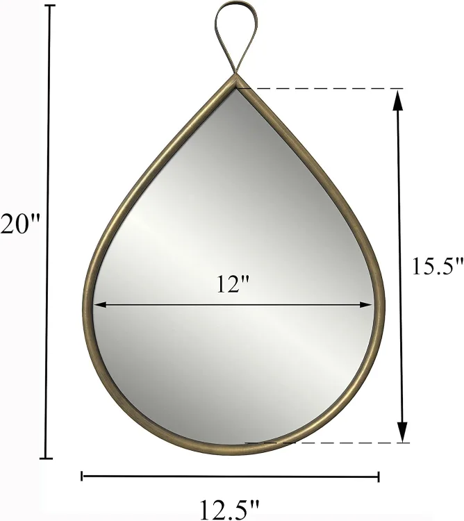 Brass Teardrop Mirror image indicator(4)