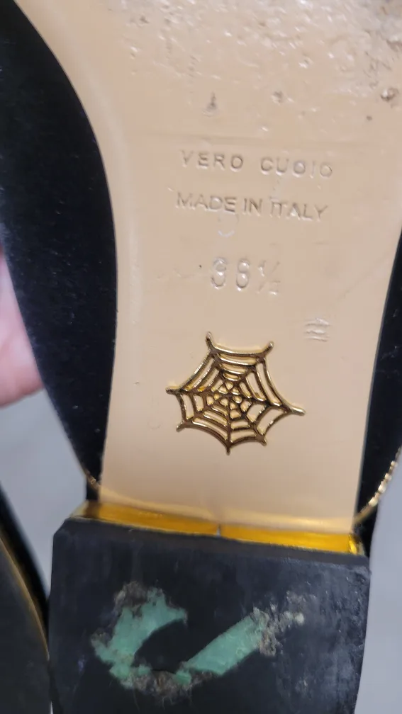 Authentic Charlotte Olympia Black Velvet Kitten Mules image indicator(3)