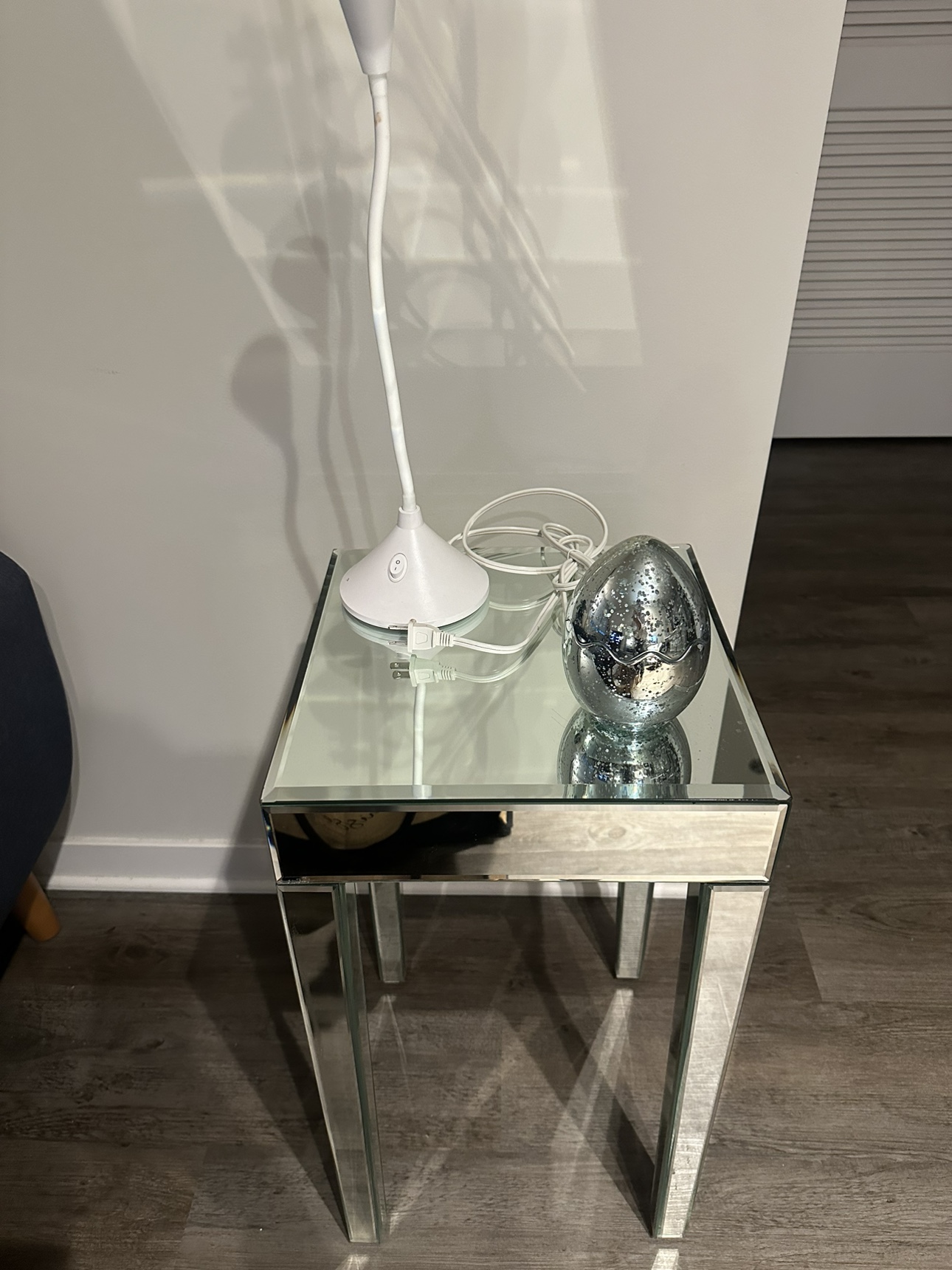 Mirrored End Table