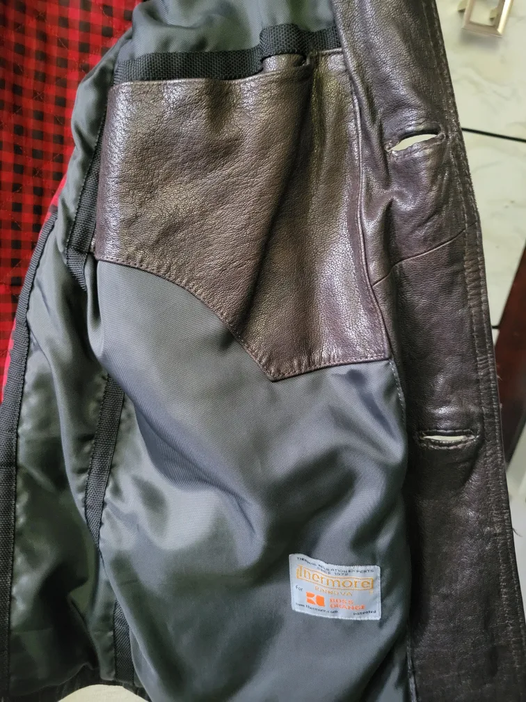 Hugo Boss Genuine Leather Jacket with Hood image indicator(8)