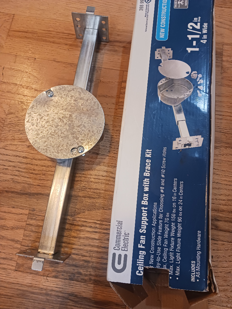 Ceiling Fan Support Box with Brace Kit