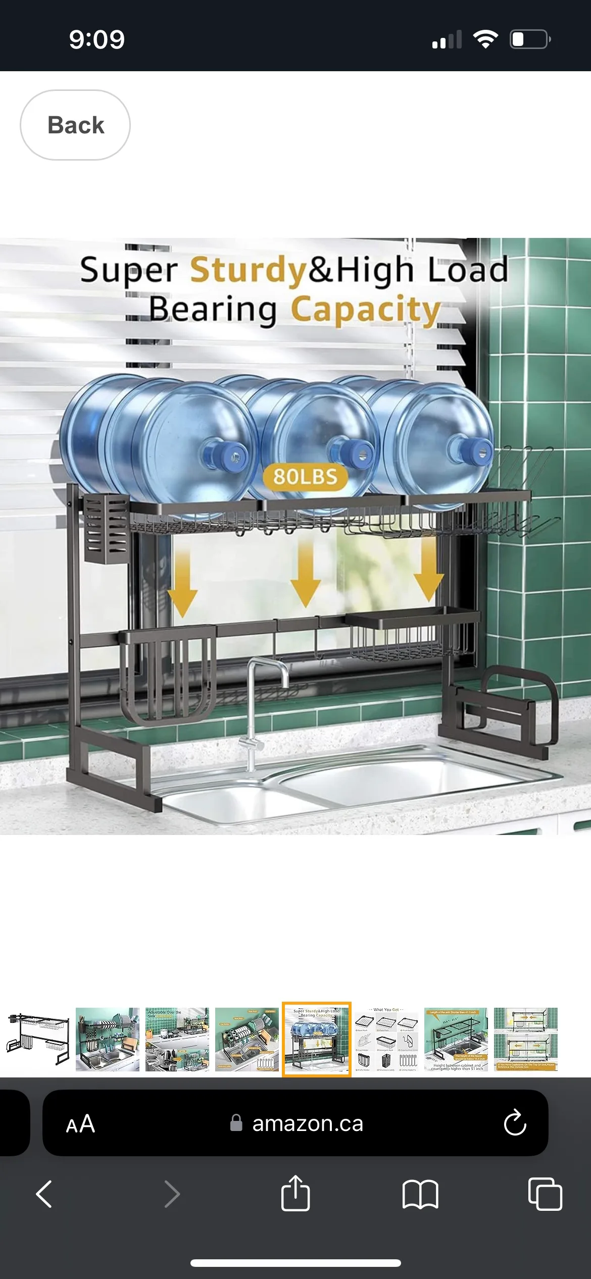 Over the sink customizable dish drying rack (wide, 85cm) image indicator(4)