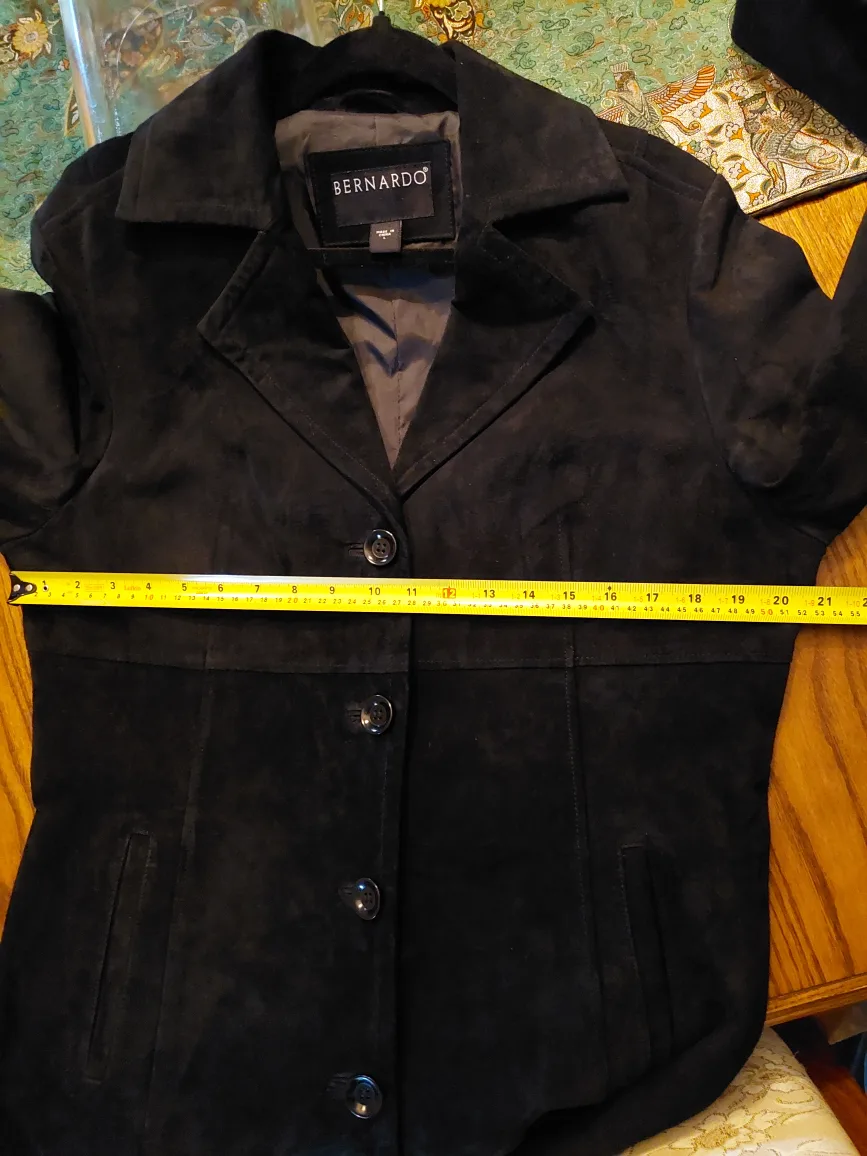 Dressy Light Black Suede Bernardo Jacket Large image indicator(3)