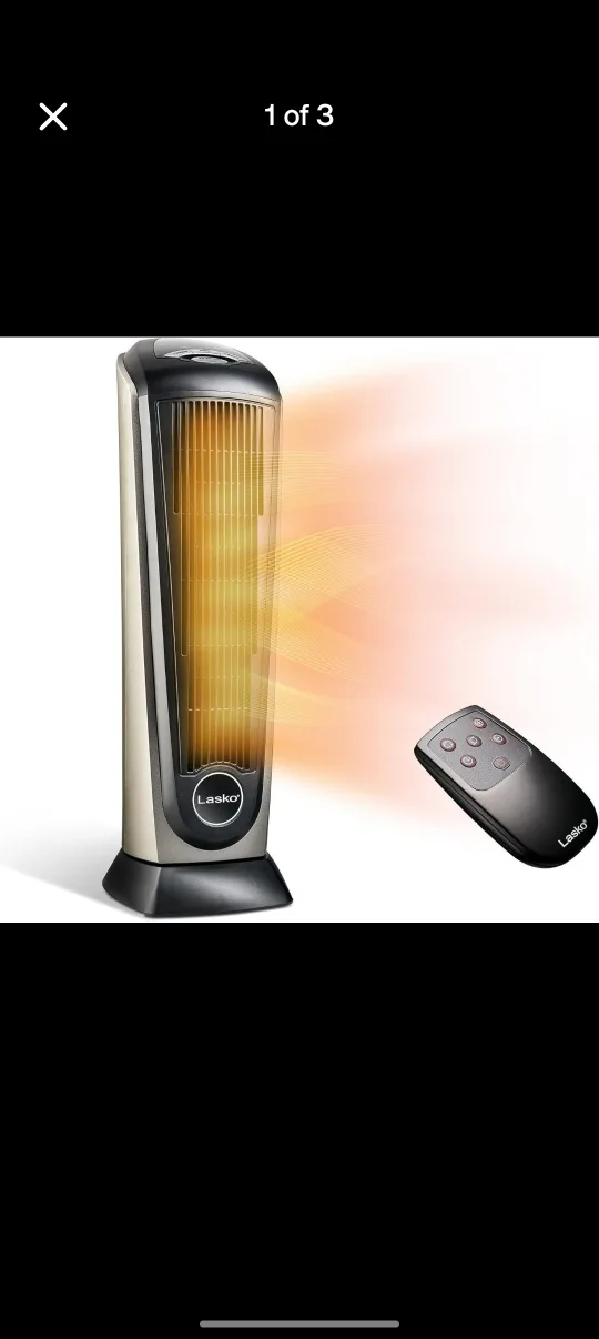 Lasko Ceramic Tower Heater with Remote thumbnail