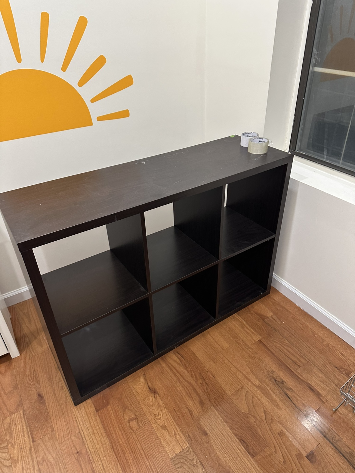 Black Cube Storage Shelf