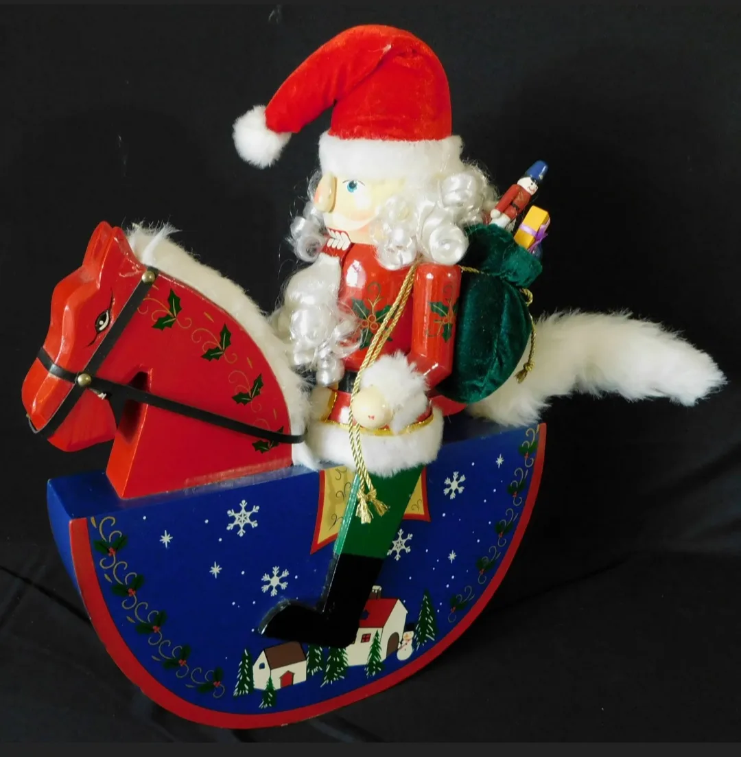 Santa Claus Nutcracker on Rocking Horse image indicator(2)