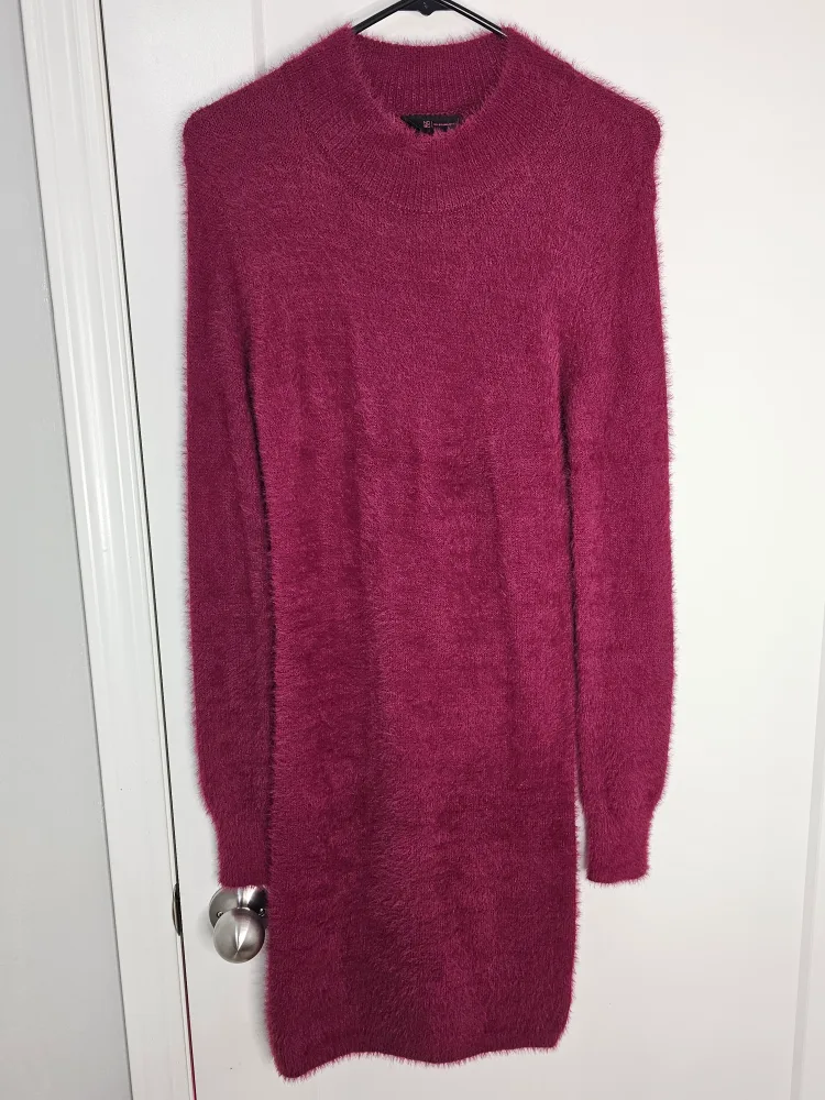 No Boundaries Fuzzy Sweater Dress