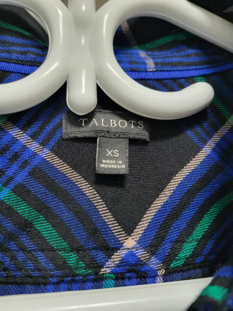 Talbots Plaid Button Up Shirt image indicator(4)