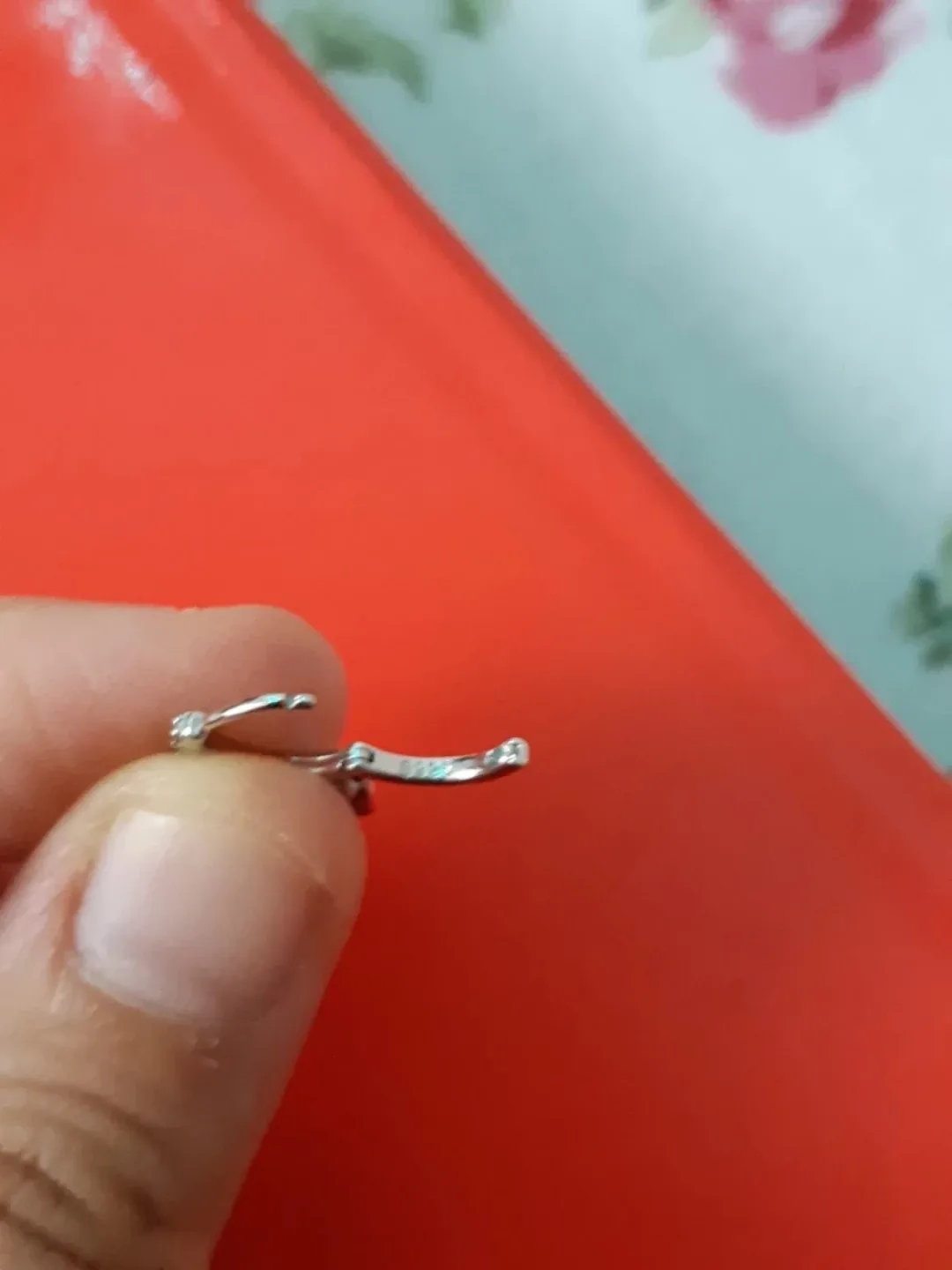 Sterling Silver Green Stone Hoop Earrings image indicator(2)