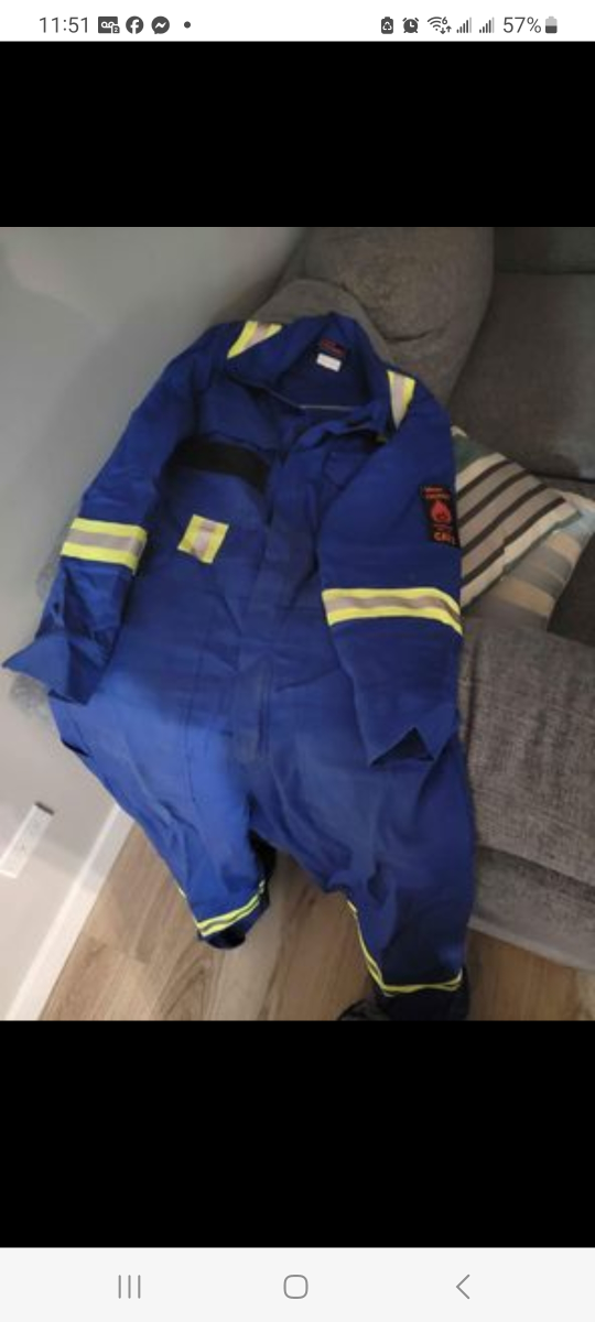 Blue Work Coverall with Reflective Strips