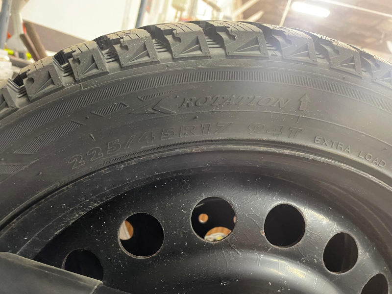 Winter Tires - Set of 4 - 225/45 R17 with steel rims