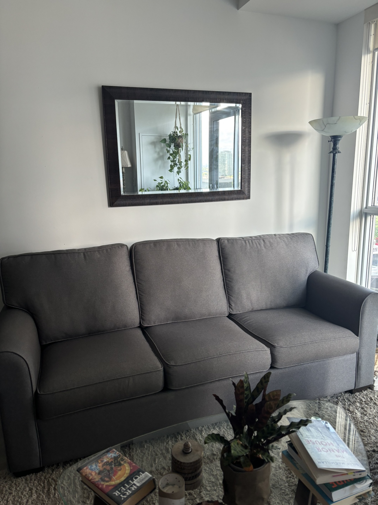 Grey Sofa bed-queen size mattress included - photo 5