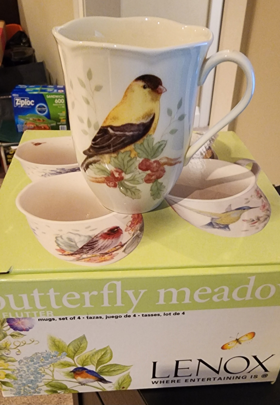 Lenox Butterfly Meadow Mugs, Set of 4