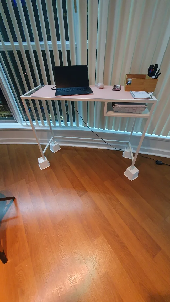 IKEA VITTSJÖ Work Desk with glass surface, white work table image indicator(2)