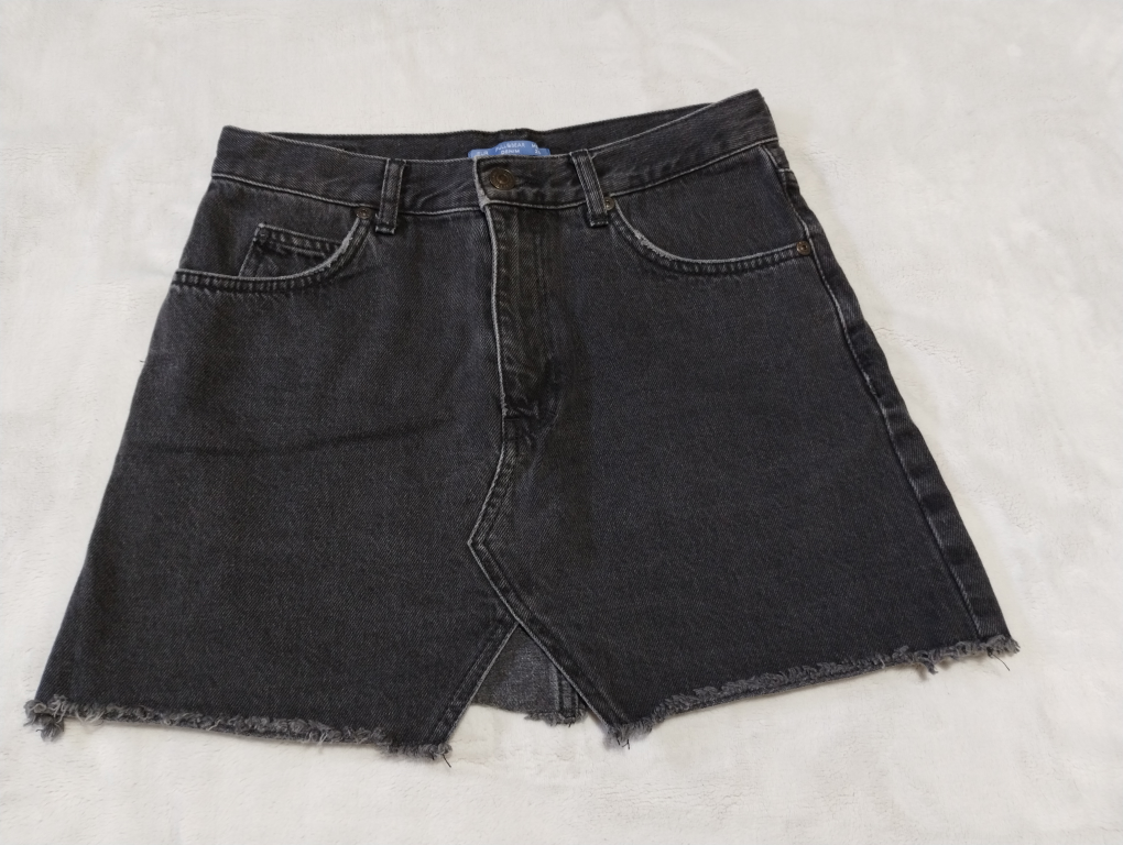 Black Denim Skirt