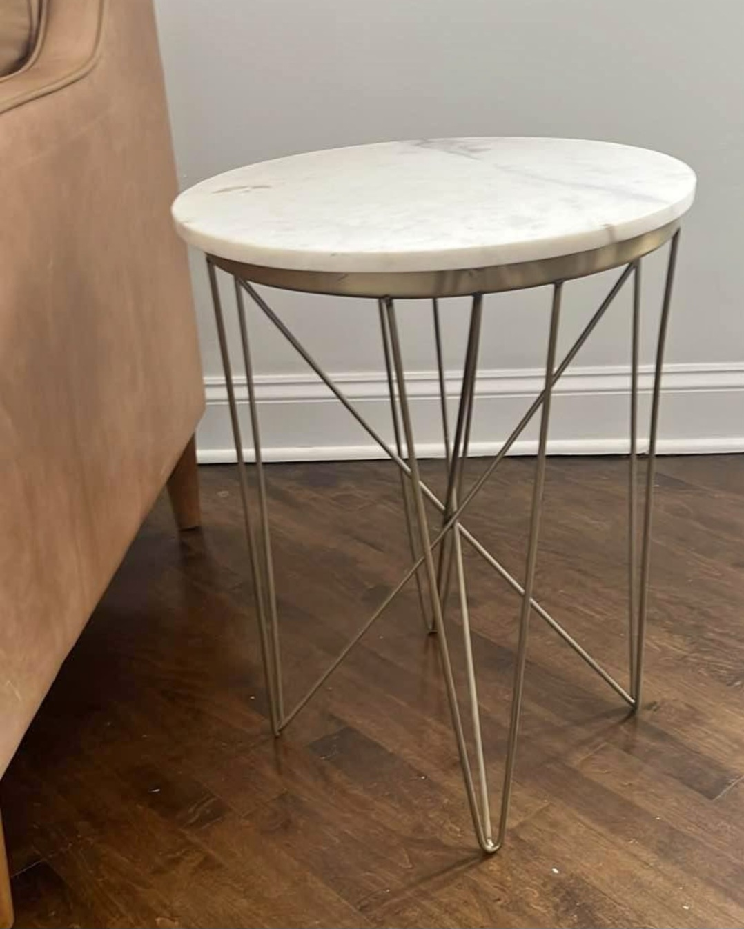 White Marble Top Side Table 🥕