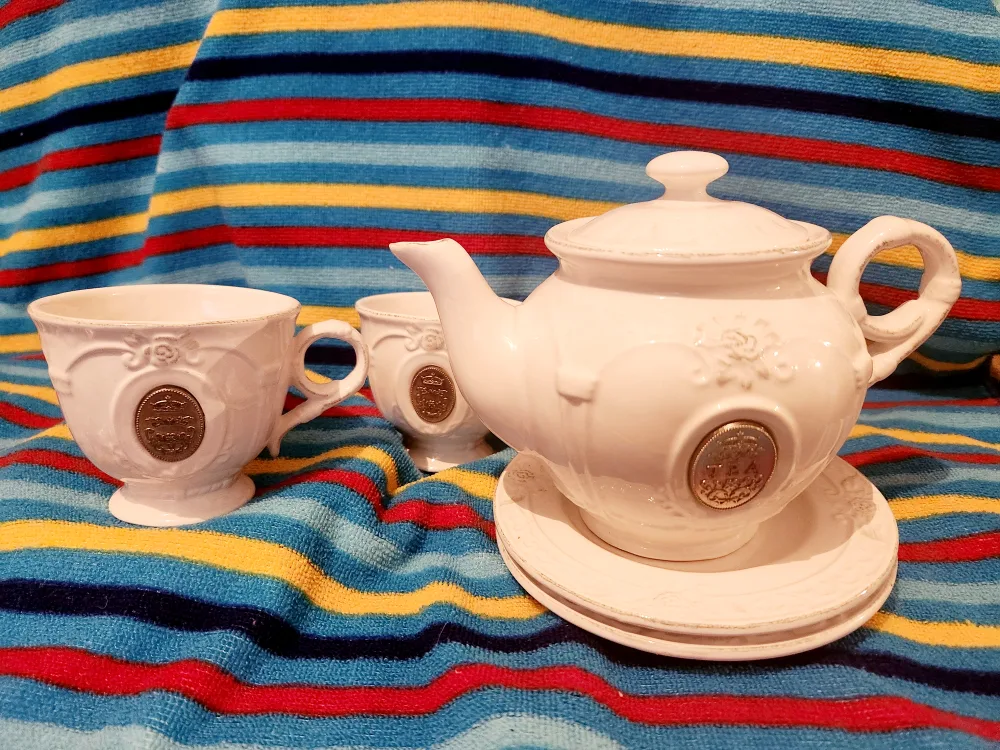 White reapot and Cup Set image indicator(5)