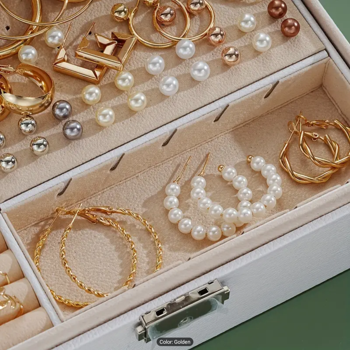 86pc Gold Layered Necklace, Earrings & Ring Set - photo 5