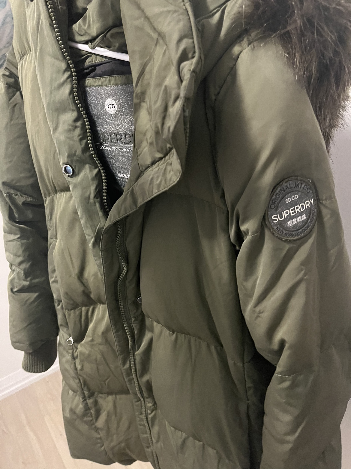 Superdry Parka M size Army Green