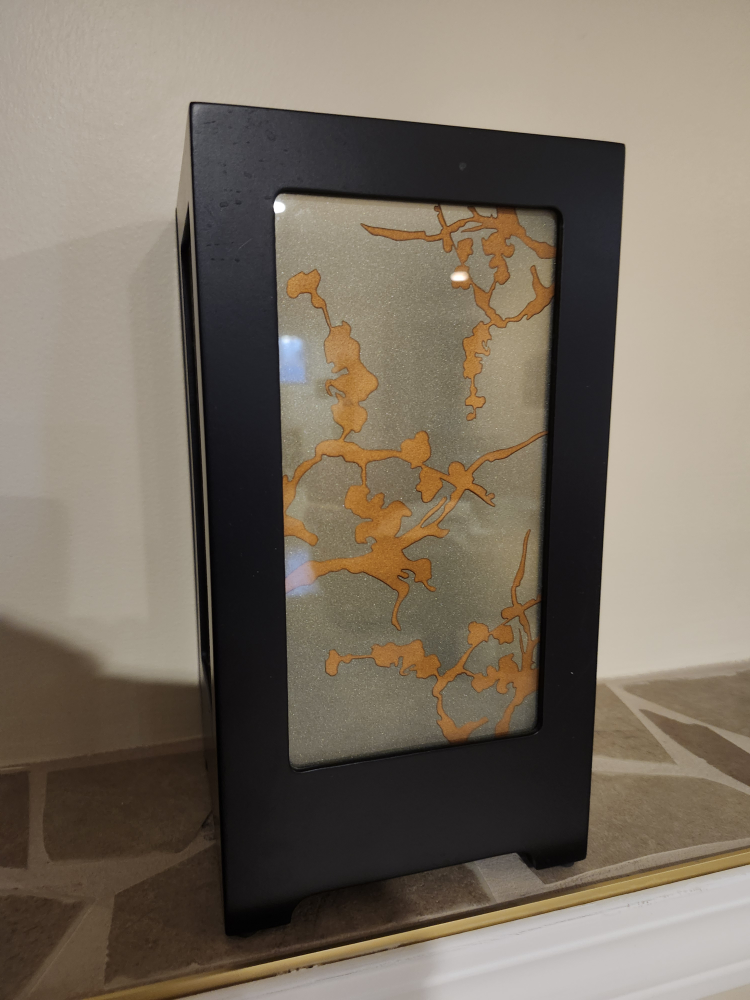 Black Wooden Candle Lantern - photo 3