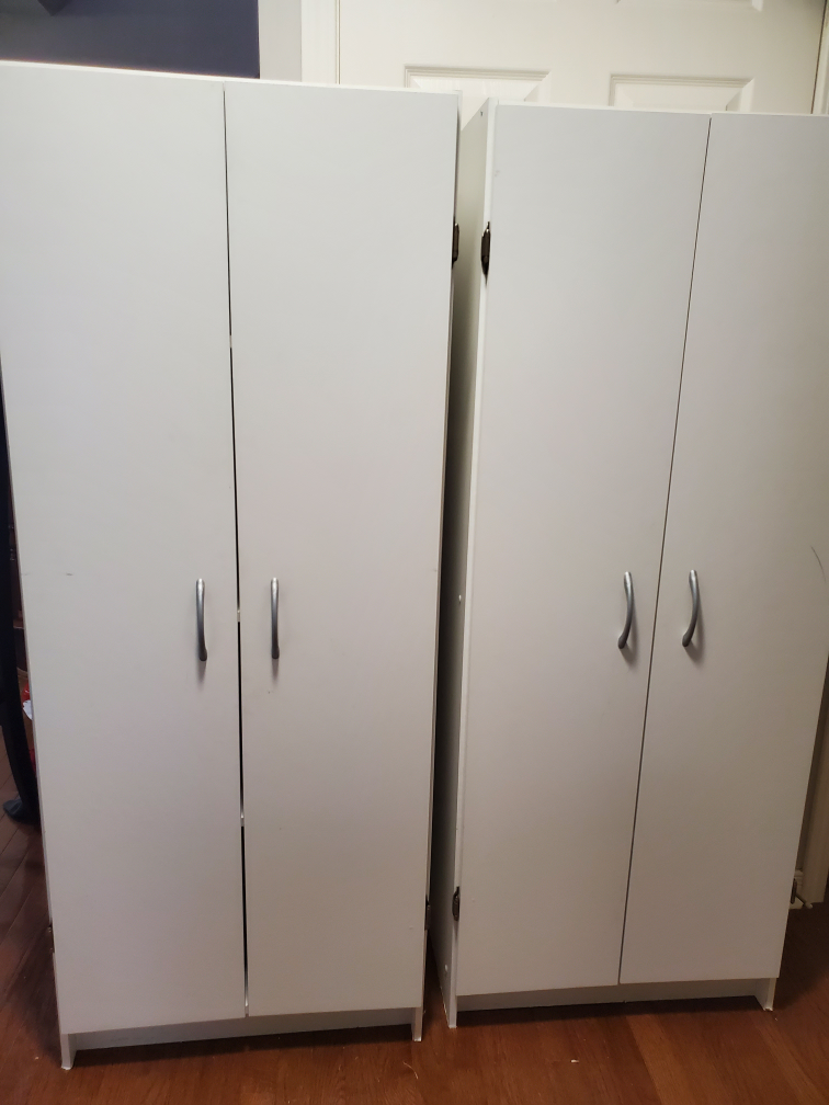 White Cabinet Set with Doors