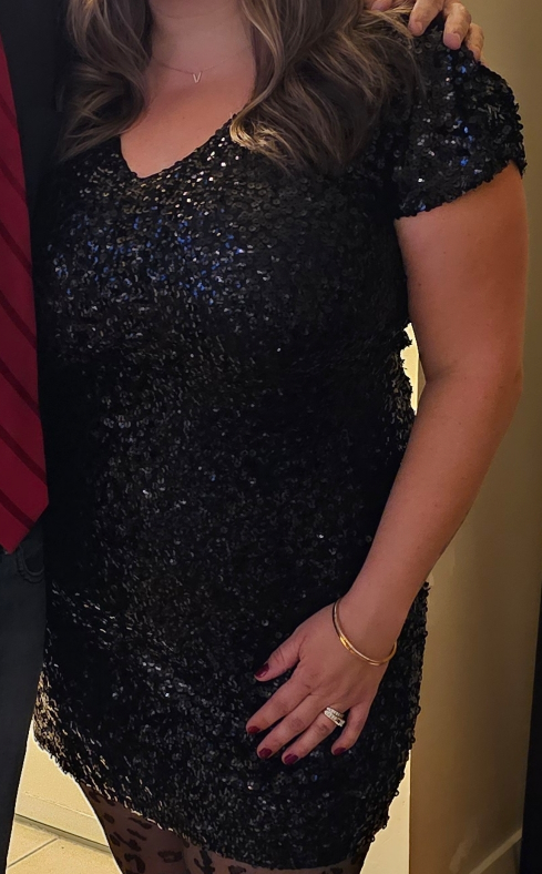 Black Sequin Dress - photo 3