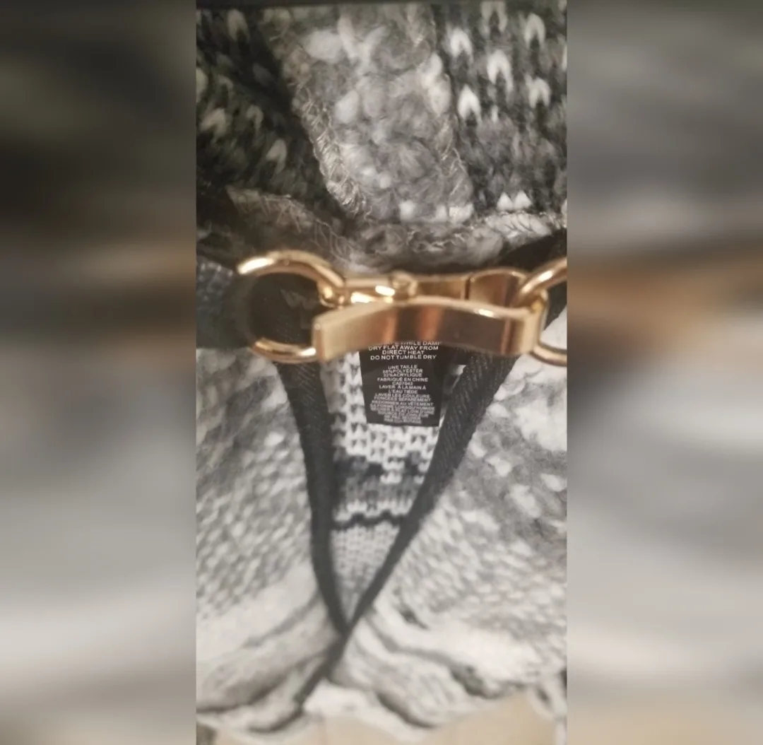 Black, White and Grey Poncho/ Cape image indicator(6)