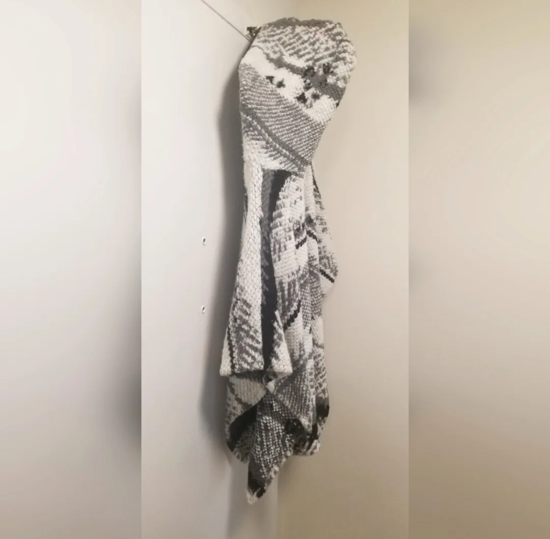 Black, White and Grey Poncho/ Cape image indicator(3)