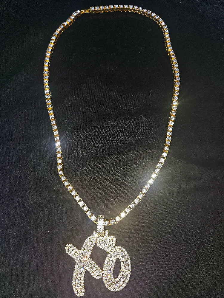 XO Iced Out Pendant Necklace image indicator(2)
