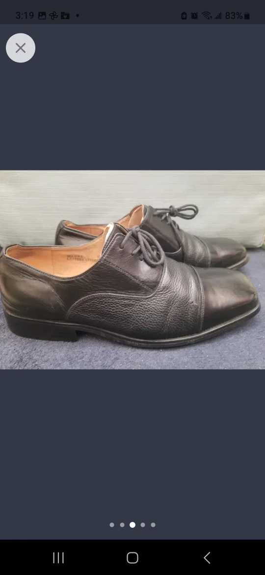 NXT Italy Collection Mens Leather Lace Up Black Dress Shoes-10 image indicator(3)