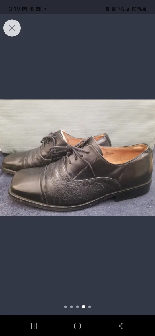 NXT Italy Collection Mens Leather Lace Up Black Dress Shoes-10 image indicator(4)