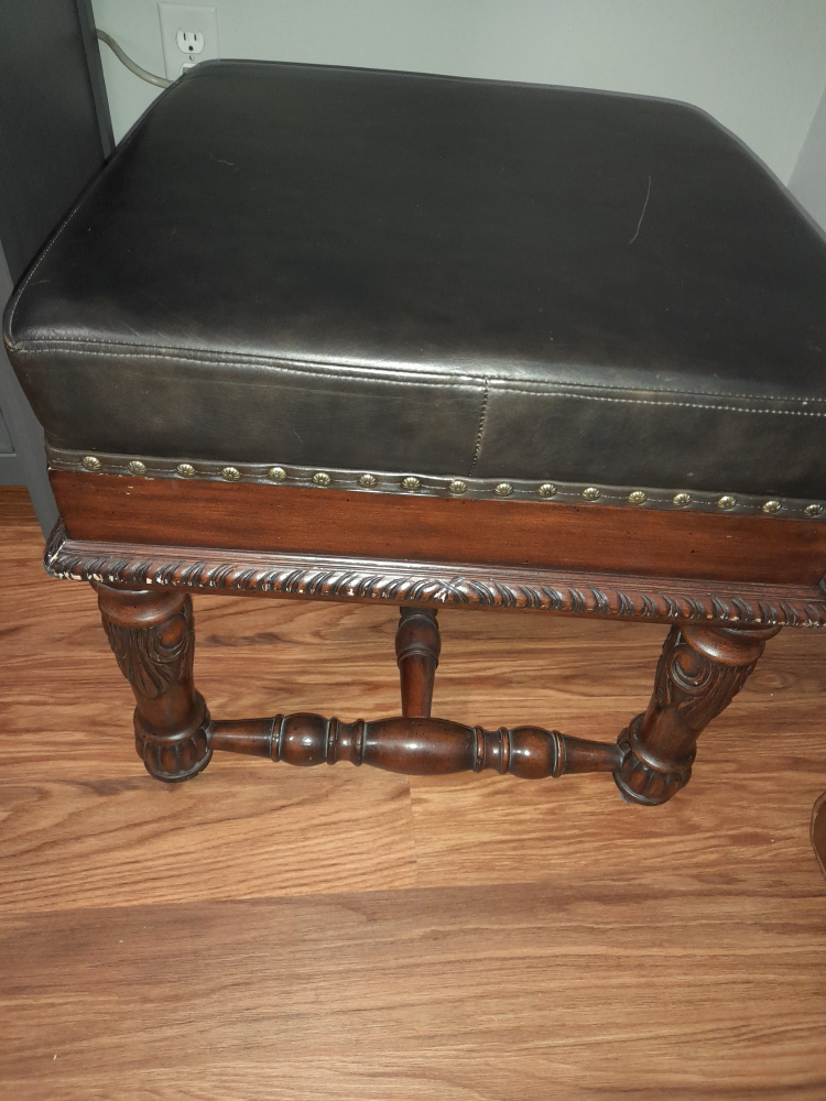 Leather Chess Stool - photo 3