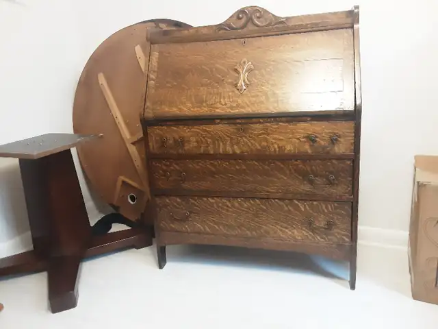 Oak writing desk - photo 4