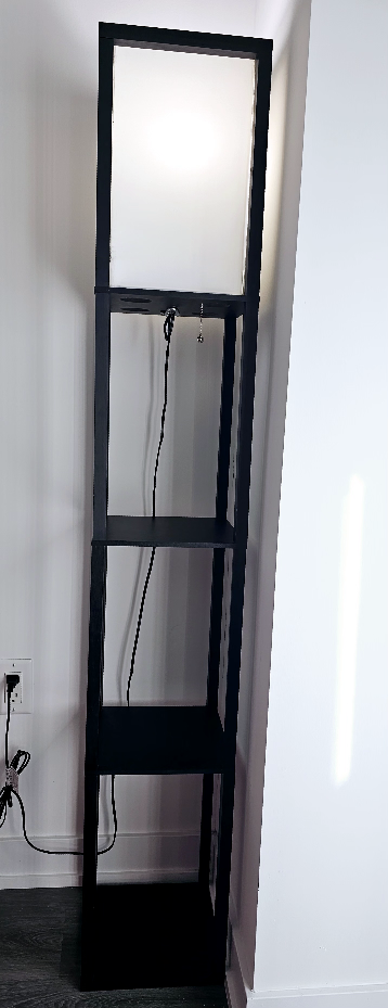 Black Floor Lamp with Shelves, move out sale - photo 2