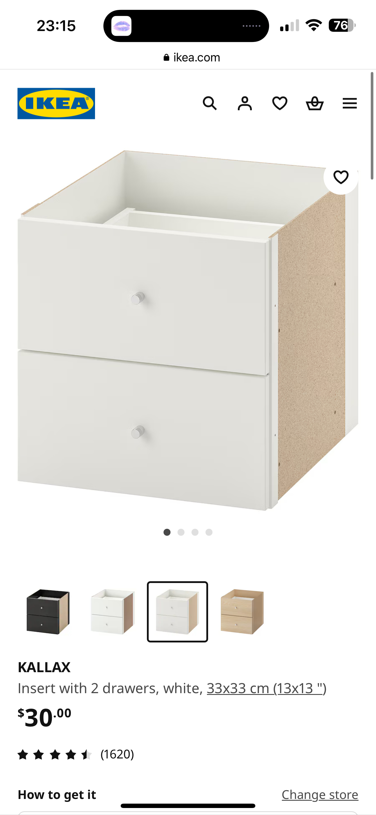 Ikea kallex unit 4x2 with drawers - photo 2
