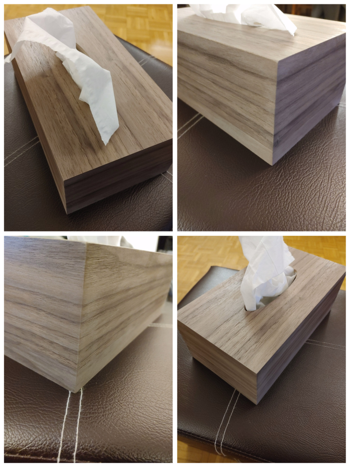 Wooden Tissue Box Cover - Walnut