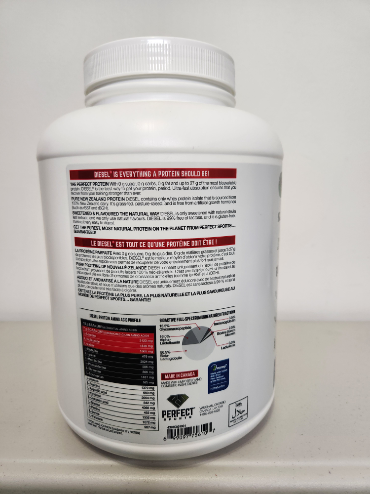 Perfect Sports Diesel New Zealand Whey Isolate Protein Powder - photo 3