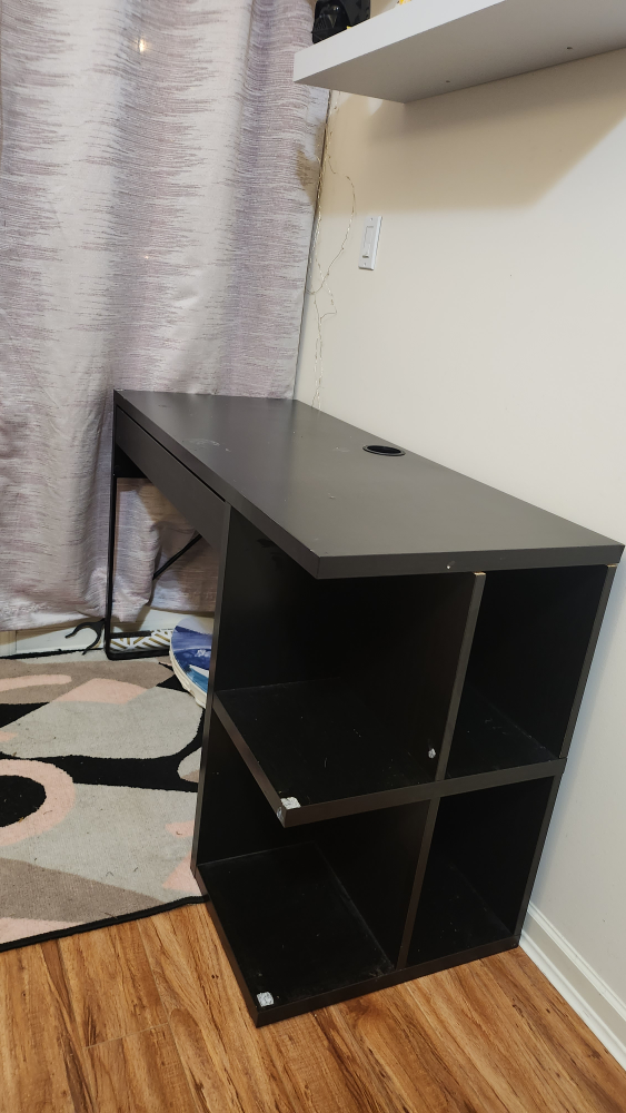 Black Computer Desk with storage