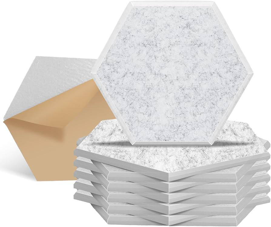 3D Hexagon Soundproof Wall Panels Acoustic Foam Tiles