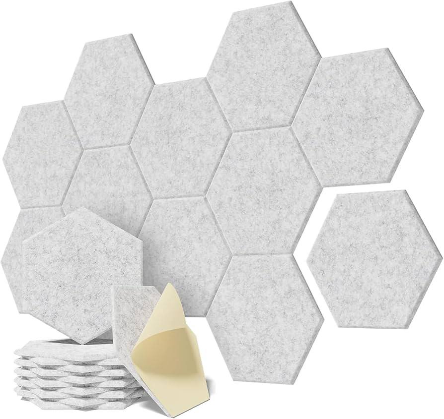 3D Hexagon Soundproof Wall Panels Acoustic Foam Tiles - photo 5