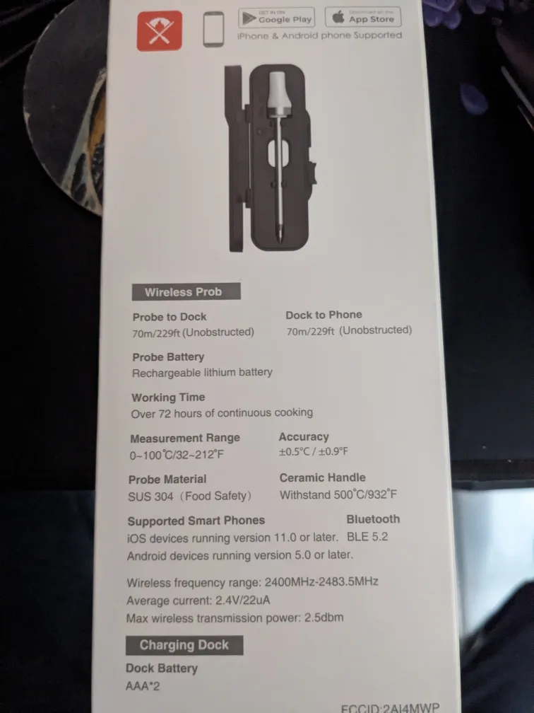 Smart Thermometer Wireless Meat Probe image indicator(2)