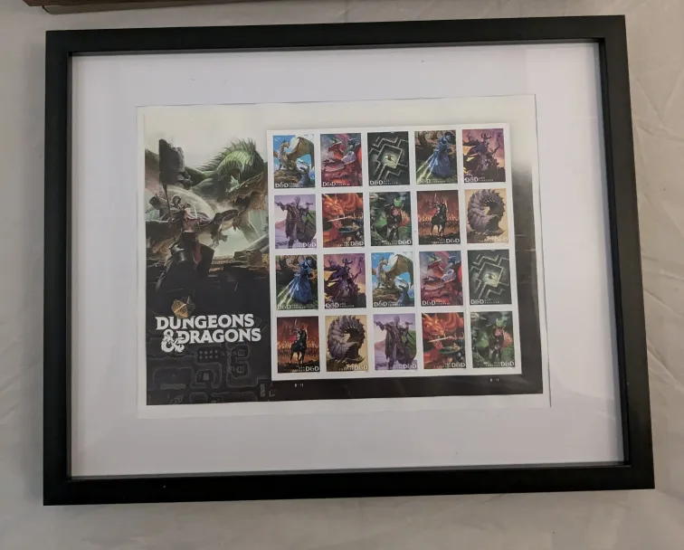 Dungeons & Dragons Stamps framed matted image indicator(2)