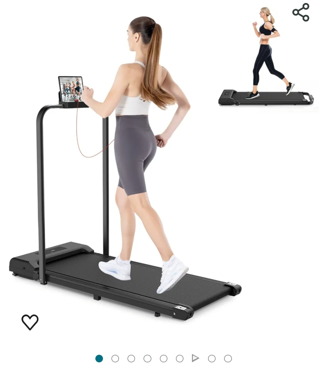 Foldable Walking Pad with Handle Bar, - photo 5