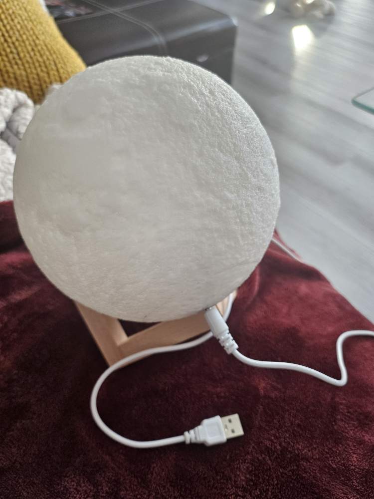 Moon Lamp with Wooden Stand - photo 2
