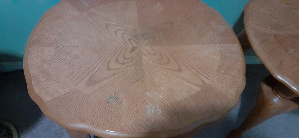 Two Antique French Provincial Solid Wood End Tables - photo 2