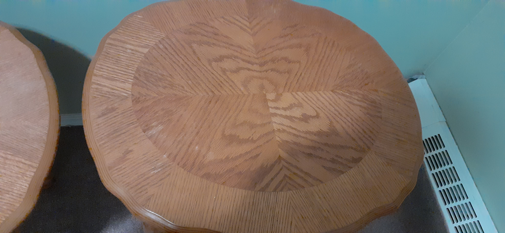 Two Antique French Provincial Solid Wood End Tables - photo 3